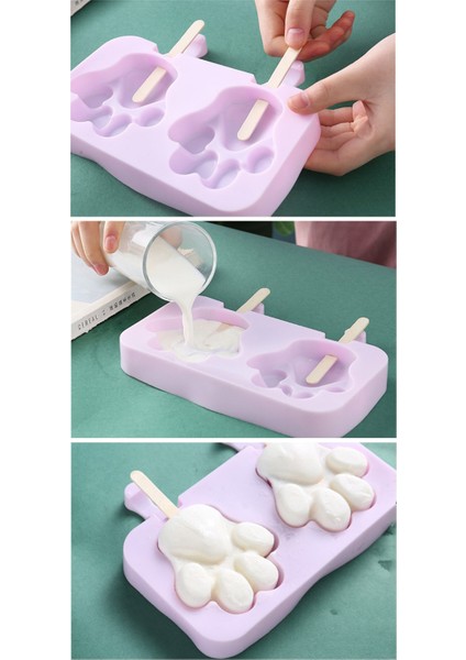 Stil A Worthbuy Silikon Dondurma Kalıp Dıy Çikolata Tatlı Popsicle Kalıpları Tepsi Buz Küpü Makinesi Ev Yapımı Araçları Yaz Parti Malzemeleri (Yurt Dışından)