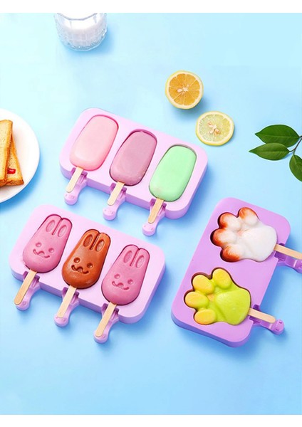 Stil A Worthbuy Silikon Dondurma Kalıp Dıy Çikolata Tatlı Popsicle Kalıpları Tepsi Buz Küpü Makinesi Ev Yapımı Araçları Yaz Parti Malzemeleri (Yurt Dışından)