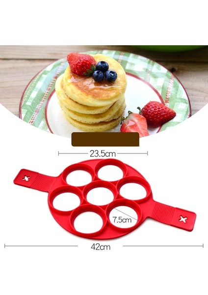 Stil 7 Silikon Yapışmaz Fantastik Yumurta Gözleme Yapımcısı Halka Mutfak Aletleri Omlet Kalıpları Flip Ocak Yumurta Halkası Kalıp Araçları Kek Için (Yurt Dışından)