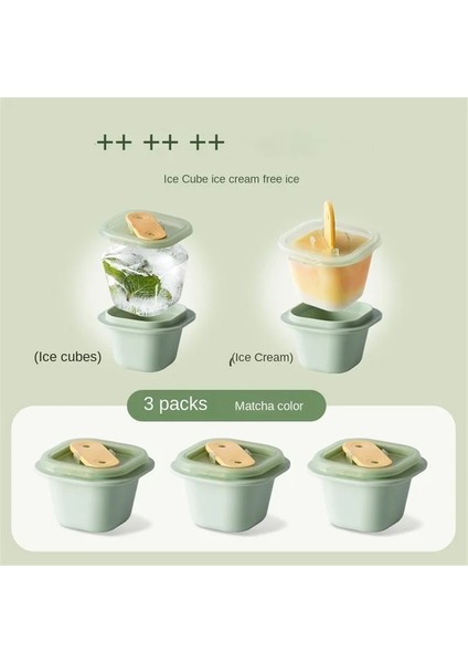 05 Matcha 3 Adet S 1 Adet Dondurma Kalıbı Yeniden Kullanılabilir Silikon Popsicle Kalıp Kavite Karikatür Ayı Şekli Buz Tepsileri Buz Yapıcı Ev Dondurma Araçları Için Dıy (Yurt Dışından)