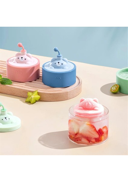 05 Matcha 3 Adet S 1 Adet Dondurma Kalıbı Yeniden Kullanılabilir Silikon Popsicle Kalıp Kavite Karikatür Ayı Şekli Buz Tepsileri Buz Yapıcı Ev Dondurma Araçları Için Dıy (Yurt Dışından)