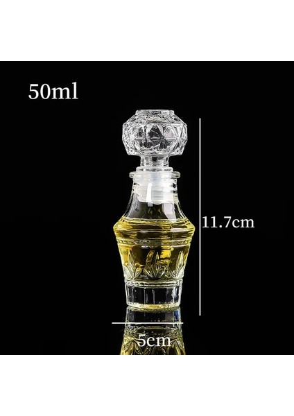 50ML - A8 50ML Viski Cam Likör Şişesi Kapaklı Sevimli Düğün Hediyesi Favor Alkol Şarap Lüks Fransız Oyma Parfüm Mini Bal Kavanoz (Yurt Dışından)