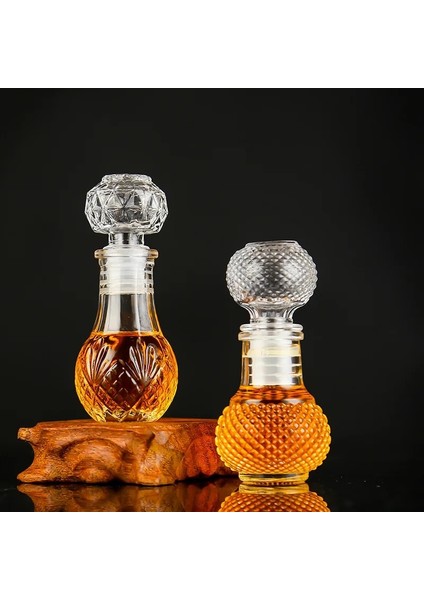 50ML - A8 50ML Viski Cam Likör Şişesi Kapaklı Sevimli Düğün Hediyesi Favor Alkol Şarap Lüks Fransız Oyma Parfüm Mini Bal Kavanoz (Yurt Dışından)