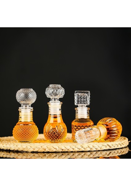 50ML - A8 50ML Viski Cam Likör Şişesi Kapaklı Sevimli Düğün Hediyesi Favor Alkol Şarap Lüks Fransız Oyma Parfüm Mini Bal Kavanoz (Yurt Dışından)