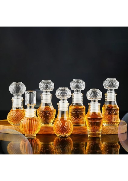 50ML - A8 50ML Viski Cam Likör Şişesi Kapaklı Sevimli Düğün Hediyesi Favor Alkol Şarap Lüks Fransız Oyma Parfüm Mini Bal Kavanoz (Yurt Dışından)