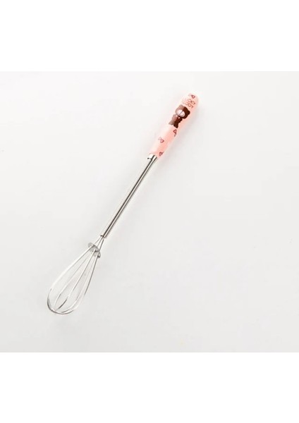 Pembe Çırpma Krem Tereyağı Seramik Saplı Yumurta Çırpıcı Manuel Paslanmaz Çelik Dövülmüş Yumurta Mutfak Aletleri Süt Karıştırıcı (Yurt Dışından)