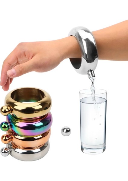 Gümüş 3.5 Oz Drinkware Aksesuarları Viski Votka Alkol Yuvarlak Şık Cep Şişesi Bilezik Zarif Şarap Şişesi Bileklik Cep Şişesi (Yurt Dışından) modelleri