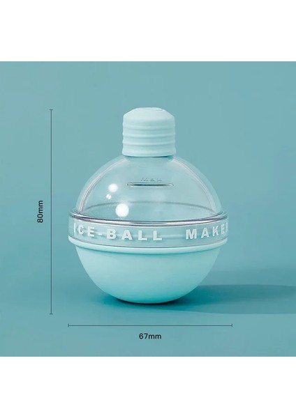 Mavi 8x6.7 cm Yaratıcı Buz Topu Kalıp Viski Küresel Buz Küpü Ampuller Buz Kalıp Gıda Sınıfı Silikon Buz Tepsisi Ev Yapımı Dıy Buz Topu Kalıbı (Yurt Dışından)