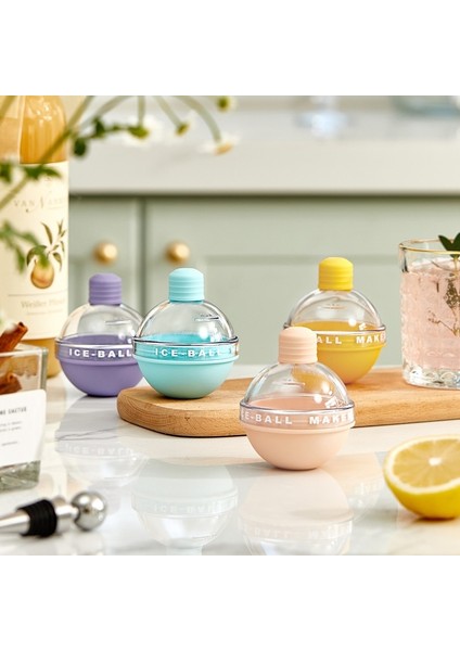 Pembe Serbest Bırakılması Kolay Kaliteli Plastik Buz Topu Makinesi Kapaklı Huni Ev Için Hediye Buz Küpü Tepsi Makinesi Mutfak Aracı Dayanıklı M6CE (Yurt Dışından)