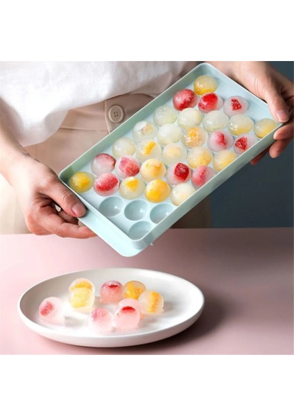 W151-1 15X25X3.5CM 33 Buz Topu Kalıbı Hokeyi Dondurulmuş Mini Top Makinesi Kalıp Yuvarlak Buz Küpü Kalıp Kapaklı Buz Tepsisi Kutusu Viski Kokteyl Mutfak Aletleri (Yurt Dışından) indirimleri