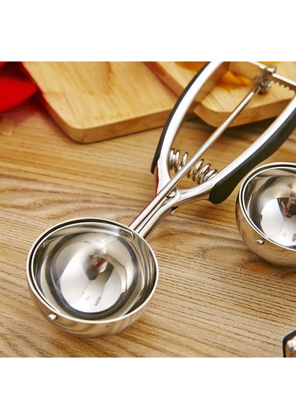Resim Olarak 56MM Onlycook Paslanmaz Çelik Dondurma Kaşıkları Kauçuk Saplı Mutfak Aletleri Karpuz Meyve Topları (Yurt Dışından) modelleri