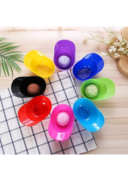 Sarı 1 Adet Beyzbol Kask Aperatif Dondurma Kasesi Mini Sundae Kaseler Mini Tatlı Kasesi Plastik Dondurma Malzemeleri Parti Düğün Için (Yurt Dışından)