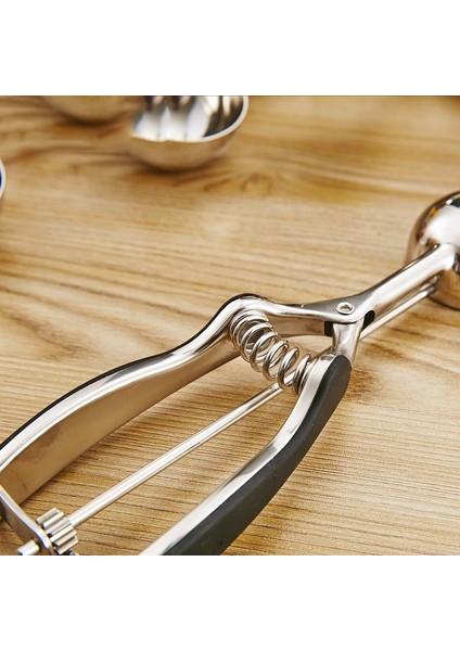 Resim Olarak 56MM Onlycook Paslanmaz Çelik Dondurma Kaşıkları Kauçuk Saplı Mutfak Aletleri Karpuz Meyve Topları (Yurt Dışından) fırsatları