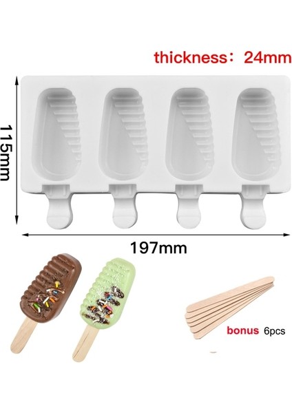 JSC3073 87 Gıda Sınıfı Silikon Dondurma Kalıpları Çikolatalı Kek Popsicle Kalıp Dıy Ev Yapımı Dondurulmuş Meyve Buz Lolly Kalıp Ücretsiz Sticks (Yurt Dışından)