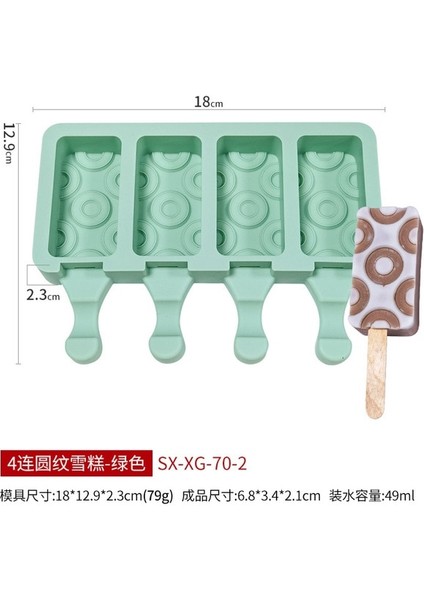 Yw-Gn Beyaz 1 Adet Elmas Aşk Dondurma Silikon Kalıp Çikolata Şerbet Buz Küpü Popsicle Popsicle Dondurma Kalıp Mutfak Aksesuarları (Yurt Dışından)