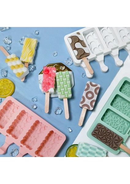 Yw-Gn Beyaz 1 Adet Elmas Aşk Dondurma Silikon Kalıp Çikolata Şerbet Buz Küpü Popsicle Popsicle Dondurma Kalıp Mutfak Aksesuarları (Yurt Dışından) fırsatları