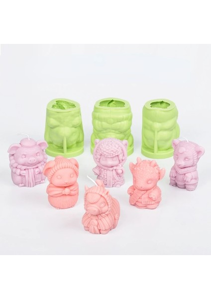 Köpek 8 110 12 Burç Mousse Kek Dondurma Silikon Kalıp Aromaterapi Mum Silikon Kalıp Zodiac Serisi Dondurma Çikolatalı Popsicle Kalıp (Yurt Dışından) modelleri