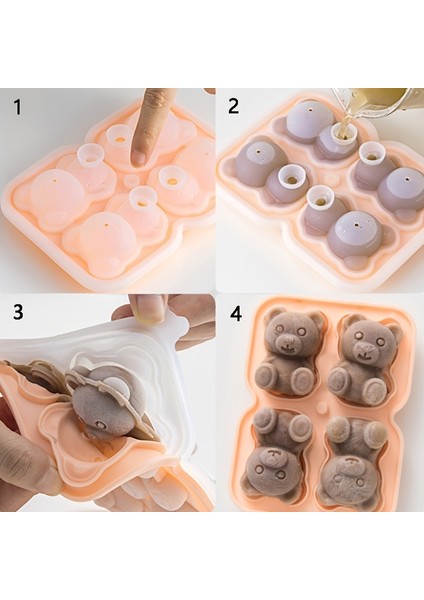 Pembe-2 Top Ayı Buz Kalıbı Düşme Buz Küp Küp Sıçramaya Dayanıklı Konteyner, Ayı Ayı ve Çıkarma, Kalıp Buzdolabı Için Tepsi Teddy Sevimli Kolay Sevimli (Yurt Dışından) fırsatları