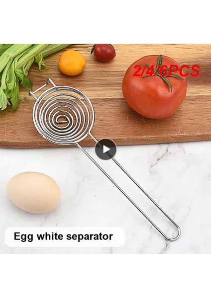 01 6 Adet 2/4/6 Adet Newegg Beyaz Ayırıcı Kancalı Çelik Uzun Saplı Yumurta Sarısı Bölücü Yumurta Araçları Mutfak Aksesuarları (Yurt Dışından) fiyatları