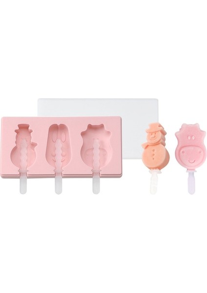 Stil 5 Dondurma Silikon Kalıp Kapaklı Pop Küp Popsicle Kalıp Sopalarla Karikatür Gıda Sınıfı Silikon Buz Kalıp Diy Tatlı Mutfak (Yurt Dışından)
