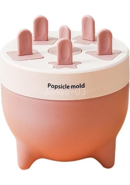 Pembe Q6PE 6 Hücreli Yuvarlak Şekil Dondurma Kalıp Dıy Popsicles Tepsi Kalıp Yeniden Kullanılabilir Ev Dondurma Makinesi (Yurt Dışından)