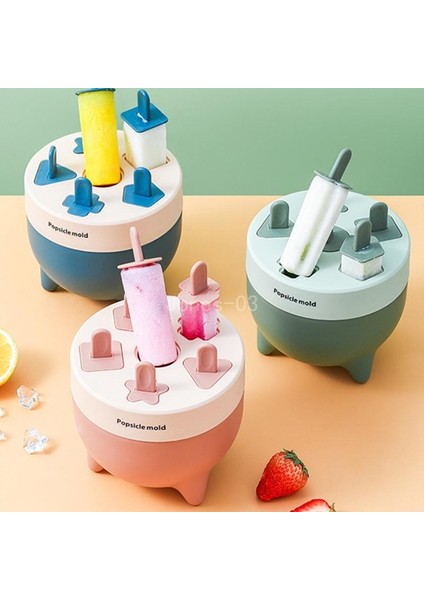 Pembe Q6PE 6 Hücreli Yuvarlak Şekil Dondurma Kalıp Dıy Popsicles Tepsi Kalıp Yeniden Kullanılabilir Ev Dondurma Makinesi (Yurt Dışından)