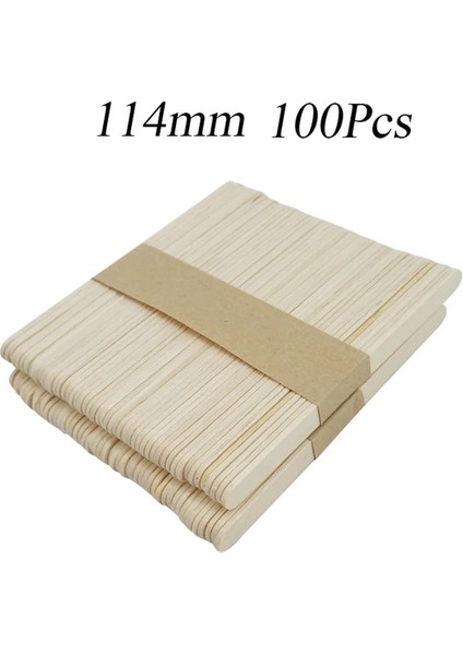 100 Adet 114MM 50/100 Adet Dondurma Dondurma Çubuğu Doğal Tahta Çubuklar Dondurma Kaşığı El El Sanatları Sanat Dondurma Lolly Kek Araçları (Yurt Dışından)
