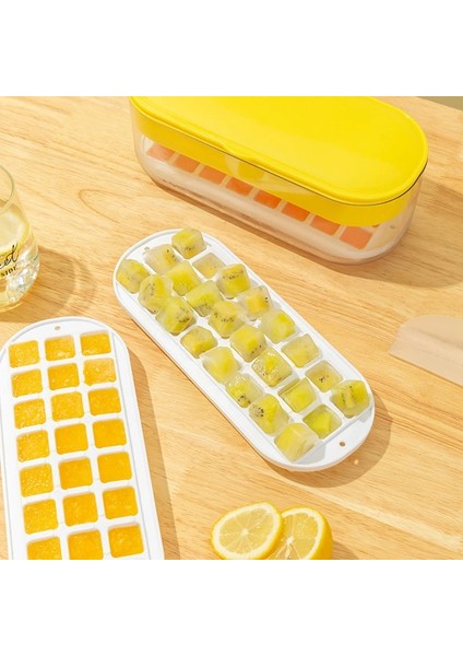 2 Adet Pembe Set Çok Fonksiyonlu 2'si 1 Arada Yeni Buz Küpü Tepsileri ve Kapaklı Kutu Silikon Alt Kalıp Yapımı Kalıp Kutusu Soğuk Içecekler Için Mutfak Bar Aracı (Yurt Dışından)