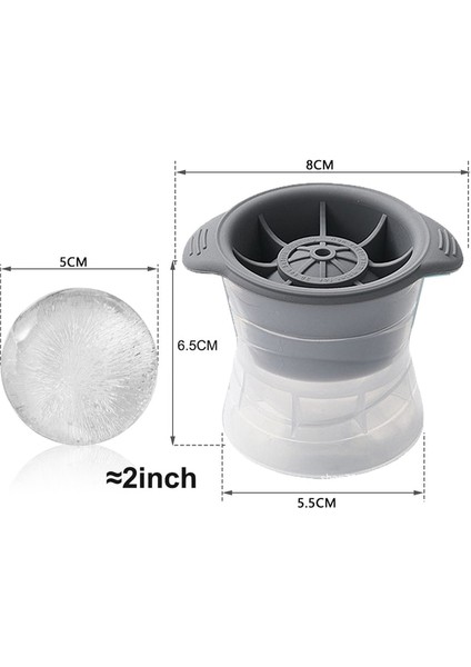 1 Izgara Topu Büyük 5 cm Dondurucu Için Buz Küpü Tepsileri Silikon Cubitera Kapaklı Buz Küpü Kalıp Kokteyl Viski Için Büyük Kare Buz Topu Makinesi (Yurt Dışından)