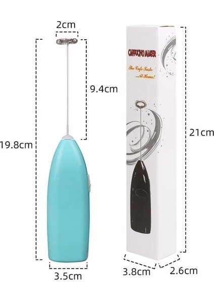 Mavi Elektrikli Kahve Blender Süt Köpürtücü El Yumurta Çırpıcı Süt Çırpıcı Elektrikli Karıştırıcı Mini Mutfak Alet Kahve Mikser (Yurt Dışından)