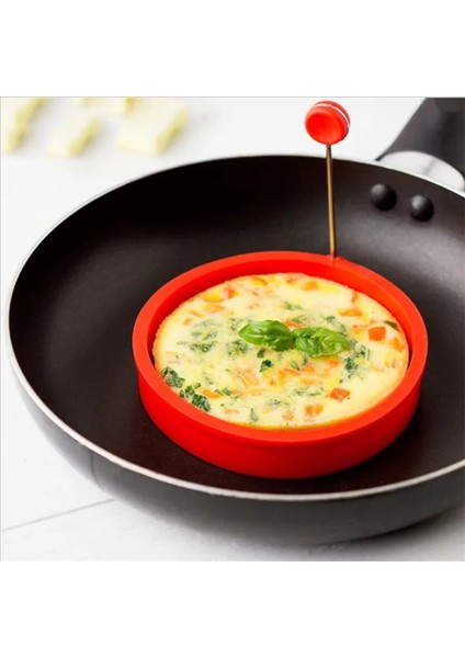 Kırmızı Silikon Yumurta Kalıp Gözleme Halkası Omlet Kızarmış Yumurta Yuvarlak Şekilli Yumurta Kalıp Pişirme Kahvaltı Kızartma Araçları (Yurt Dışından) modelleri