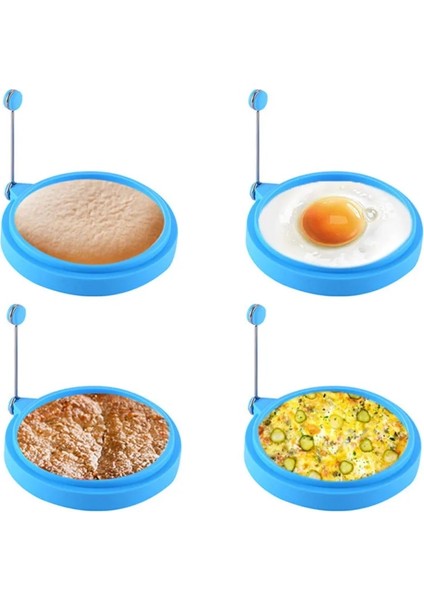 Kırmızı Silikon Yumurta Kalıp Gözleme Halkası Omlet Kızarmış Yumurta Yuvarlak Şekilli Yumurta Kalıp Pişirme Kahvaltı Kızartma Araçları (Yurt Dışından) fırsatları