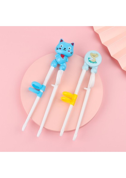 Mavi Lolipop 1 Çift Yeni Moda Karikatür Plastik Yemek Çubukları Sevimli Çocuk Yemek Çubuklarını Öğrenmek Doğru Kullanım Uygulaması Yemek Çubuğu Yemek Çubuklarını Öğrenmek (Yurt Dışından)