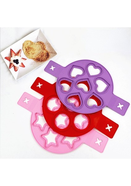 7 Delik-Kalp Kırmızı 4/7 Delik Yumurta Gözleme Makinesi Yapışmaz Silikon Kalıp Mutfak Pişirme Omlet Kalıpları Flip Ocak Yumurta Halkası Yumurta Kalıp Pişirme Aksesuarı (Yurt Dışından) fırsatları