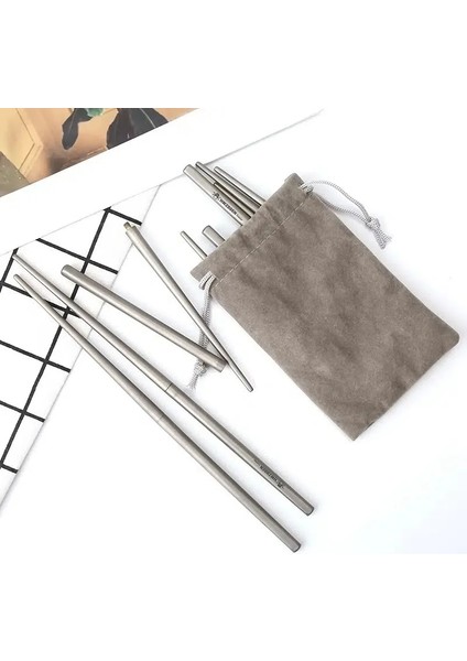 Gümüş Hwzbeen Kamp Titanyum Çubuklarını Taşınabilir Katlanır Çatal Bıçak Takımı Ekipmanları Açık Hava Aksesuarları Mutfak Sofra Batı Tarzı Aracı (Yurt Dışından) indirimleri