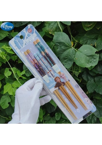 Stil 2 Disney Çocuk Ahşap Yemek Çubukları Aile Çocukları Tamamlayıcı Yiyecek Yeme Öğrenmek Çift Yemek Çubukları Atmaya Dayanıklı Sofra Takımı (Yurt Dışından)