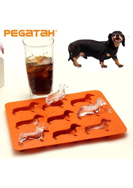 Mavi Dachshund Köpek Şekilli Silikon Buz Küpü Kalıp ve Içecek Için Tepsi Buz Yapım Makinesi Şeker Çikolata Bisküvi Fondan Cupcake Kek Dekorasyon (Yurt Dışından) fiyatları