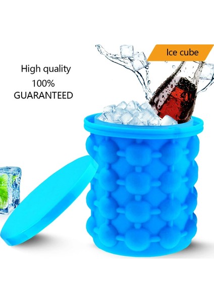 No.1 Taşınabilir 2 In 1 Büyük Silikon Buz Kovası Kalıp Kapaklı Yerden Tasarruf Sağlayan Küp Yapımcısı Araçları Mutfak Parti Için Barware (Yurt Dışından) fiyatları
