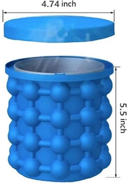No.1 Taşınabilir 2 In 1 Büyük Silikon Buz Kovası Kalıp Kapaklı Yerden Tasarruf Sağlayan Küp Yapımcısı Araçları Mutfak Parti Için Barware (Yurt Dışından) modelleri