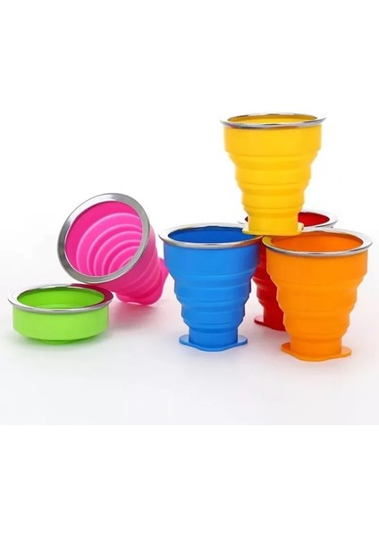 Gri Katlanır Bardak Bpa Ücretsız Gıda Sınıfı Su Bardağı Seyahat Silikon Geri Çekilebilir Renkli Taşınabilir Açık Kahve Handcup (Yurt Dışından)