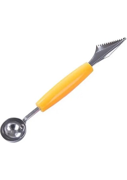 01 Yaratıcı Mutfak Meyve Tabağı Kesici Kalıp Seti Topu Kazıcı Oyma Kavun Meyve Kazıcı Üçü Bir Arada Aracı Kaşık Meyve Araçları (Yurt Dışından)