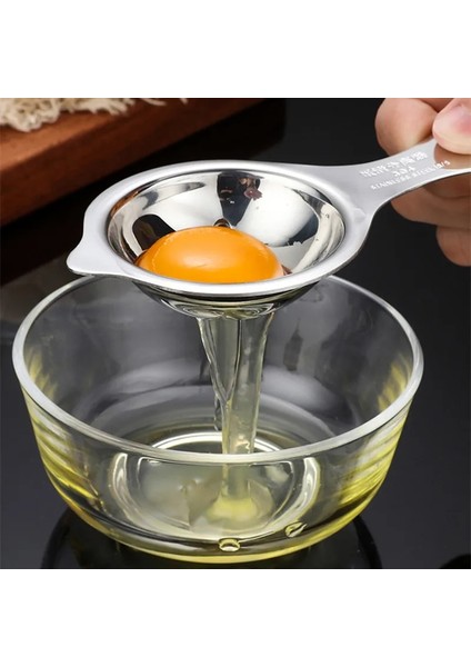 Simli Paslanmaz Çelik Yumurta Beyaz Sarısı Ayırıcı Aracı Pişirme Aksesuarları Mutfak Aracı Yumurta Bölücü Pişirme Pişirme El Yumurta Gadget (Yurt Dışından) fırsatları
