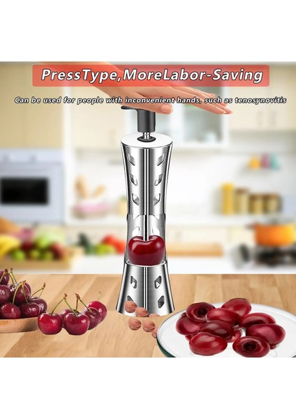 Kırmızı Zeytin Kiraz Pitters Tart Aracı 304 Paslanmaz Çelik Meyve Tohumu Otomatik Geri Tepme Basın Tipi Çok Fonksiyonlu Mutfak Gadge Kaldırmak (Yurt Dışından) indirimleri