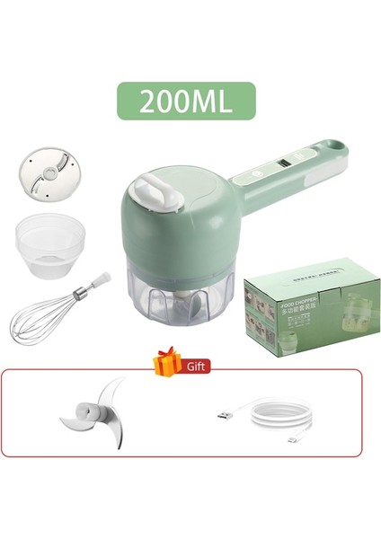 Kutusu ile Yükseltme A 4 In1 Çok Fonksiyonlu Elektrikli Sebze Kesici Dilimleme Seti Sarımsak Ezici Sebze Kırıcı Kıyıcı Gıda Dilim Prssing Mikser USB (Yurt Dışından)