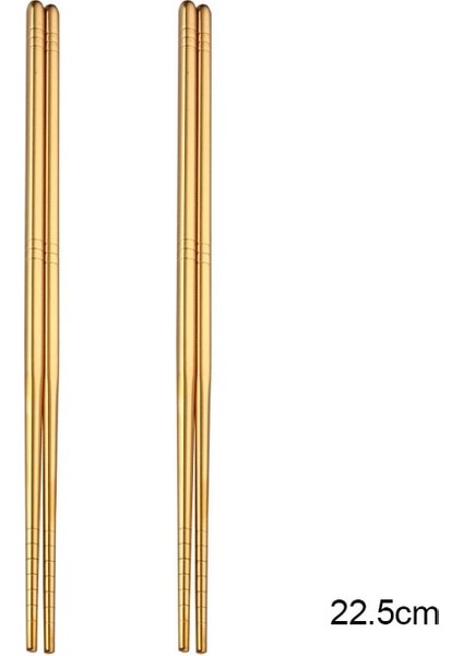 Altın 2 Çift Yeniden Kullanılabilir Kaymaz Suşi Çubuklarını Set 304 Paslanmaz Çelik Bulaşık Makinesinde Yıkanabilir Japon Gıda Çin Kore Metal Çubuklarını (Yurt Dışından)