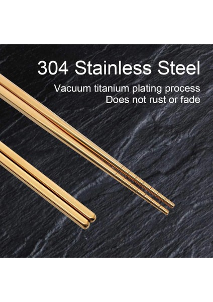Altın 2 Çift Yeniden Kullanılabilir Kaymaz Suşi Çubuklarını Set 304 Paslanmaz Çelik Bulaşık Makinesinde Yıkanabilir Japon Gıda Çin Kore Metal Çubuklarını (Yurt Dışından) fırsatları