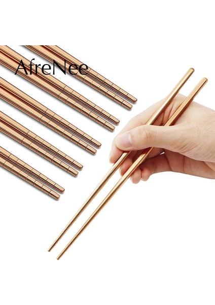 Altın 2 Çift Yeniden Kullanılabilir Kaymaz Suşi Çubuklarını Set 304 Paslanmaz Çelik Bulaşık Makinesinde Yıkanabilir Japon Gıda Çin Kore Metal Çubuklarını (Yurt Dışından) indirimleri