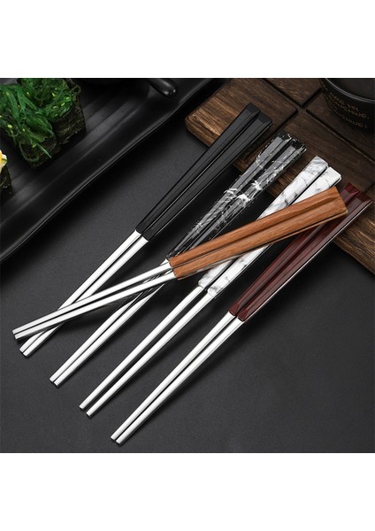 Altın Ahşap Saplı 22 cm Uzunluk Paslanmaz Çelik Çubuklar Mermer Ahşap Saplı Japon Tarzı Sofra Suşi Çubuklarını Mutfak Eşyaları (Yurt Dışından) modelleri