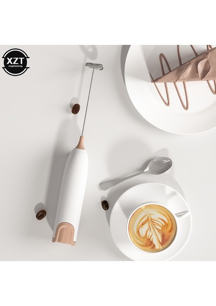 Kahve Elektrikli Süt Köpürtücü Mutfak Içecek Köpürtücü Çırpma Mikser Karıştırıcı Kahve Cappuccino Kreması Çırpma Köpüklü Manuel Karışım Bıyık Yumurta (Yurt Dışından)