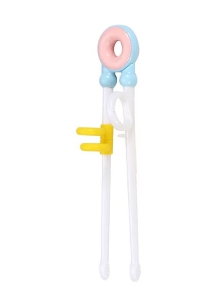 Donut 1 Çift Öğrenme Çubuklarını Eğitim Düzeltme Sevimli Kedi Bebek Çocuk Çocuk Çin Çubuklarını Öğrenci Plastik Mutfak Sofra (Yurt Dışından)
